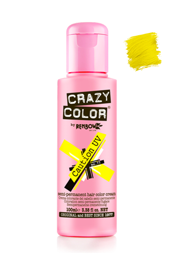 CRAZY COLOR Caution UV (Neon Yellow) - 100ml