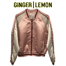 Load image into Gallery viewer, Rose gold Bomber jacket
